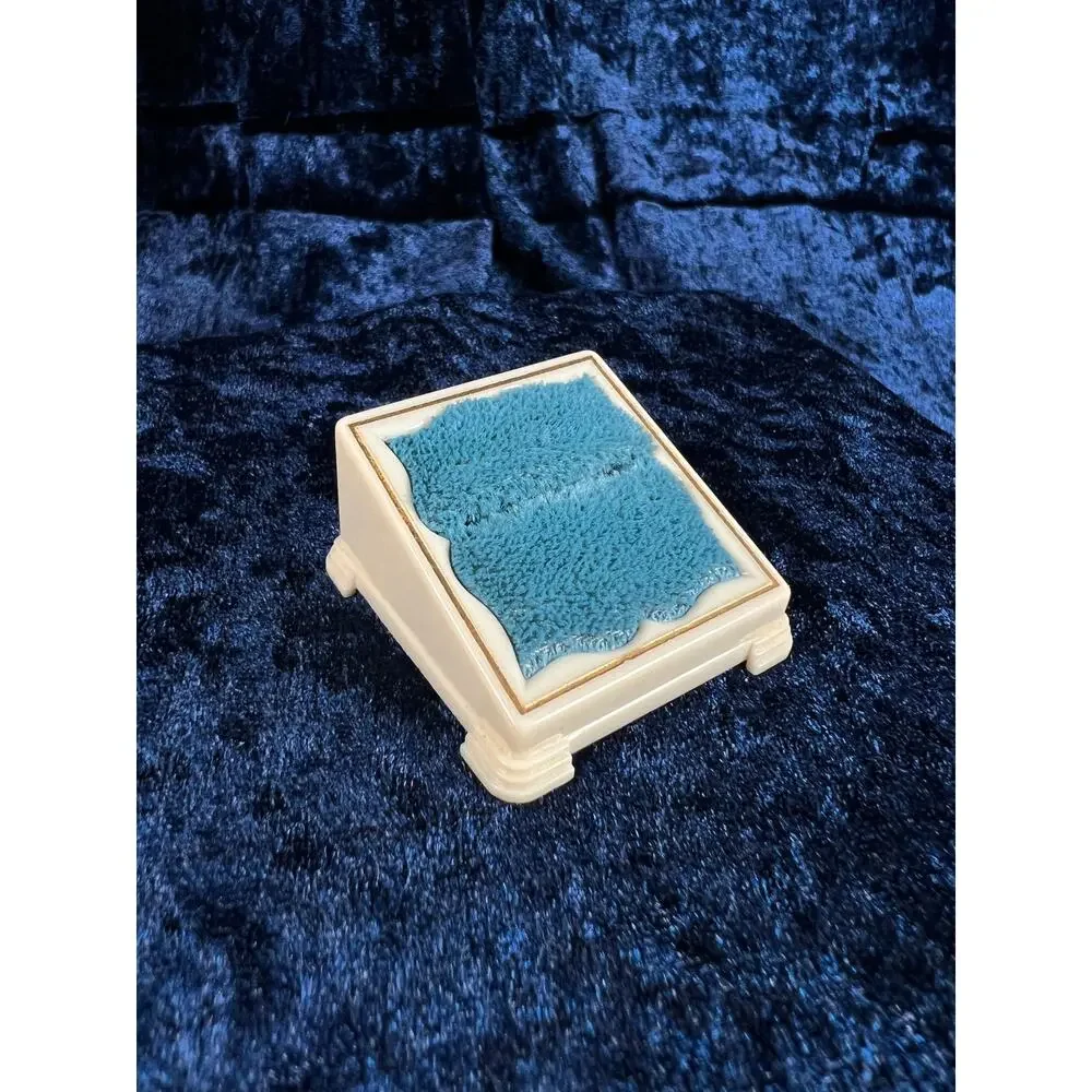 Antique Celluloid Ring Box – Art Deco Floral Ivorine Footed Presentation Case